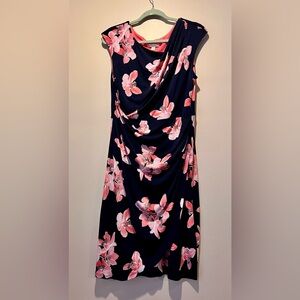 Dress Barn Collection Floral Draped Dress